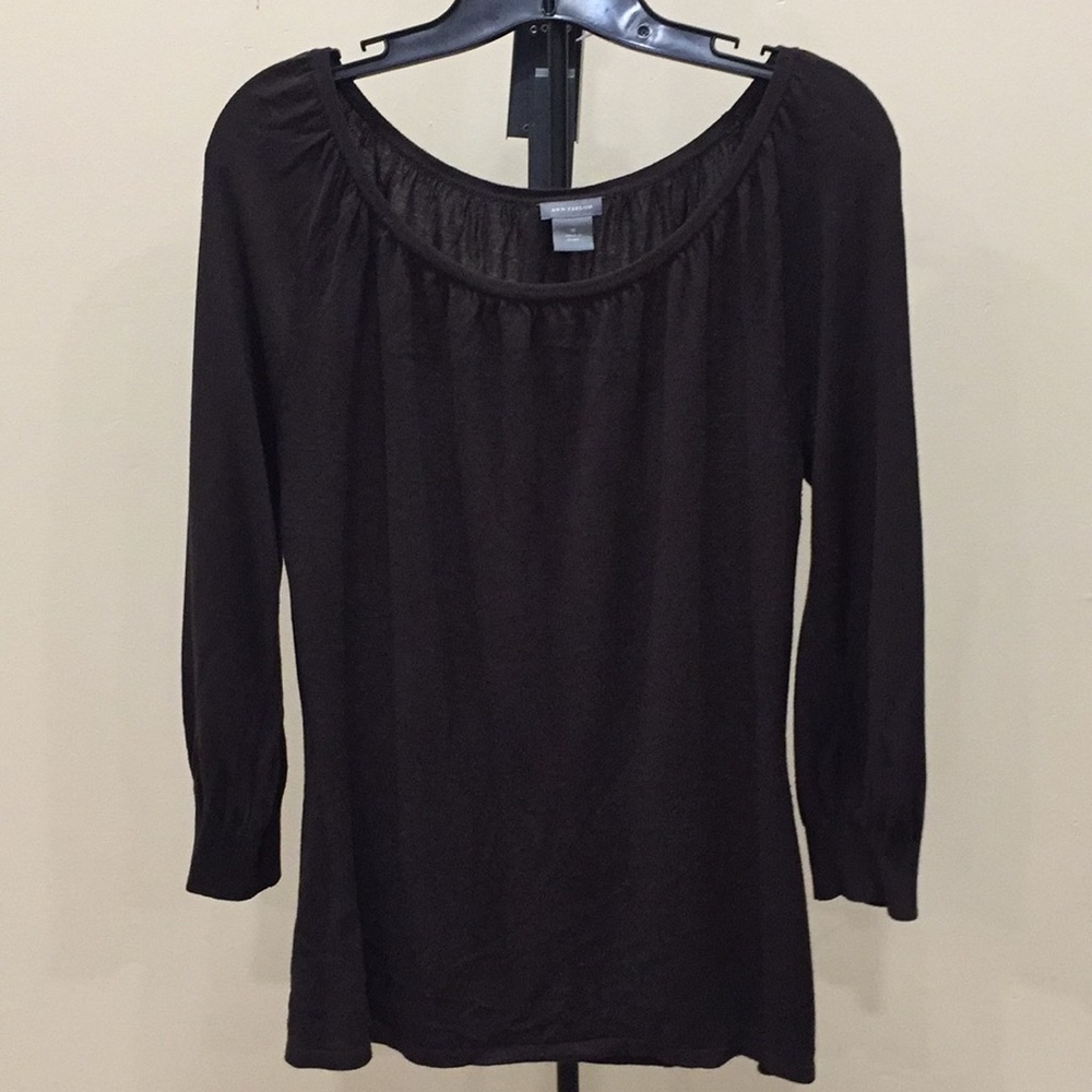 Brown women’s knit blouse